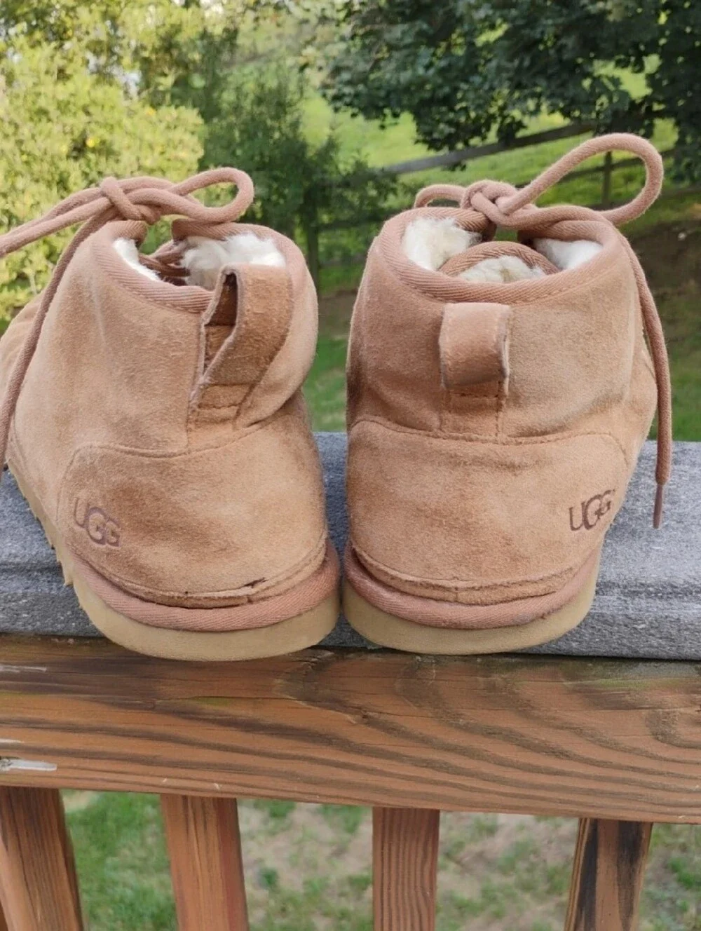 🔥UGG Men's Neumel Suede Chukka Boots Chestnut Gorpcore Good Condition Size 11